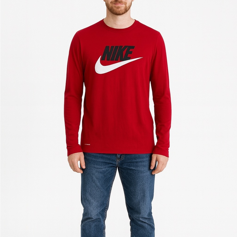 Nike Size Small Red Long-Sleeve Shirt